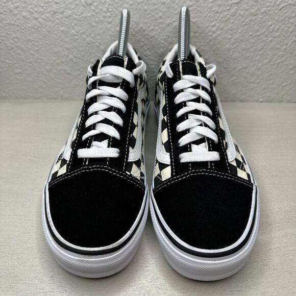 Vans Old Skool Black & White Checkerboard Skate Shoes - Picture 3 of 7